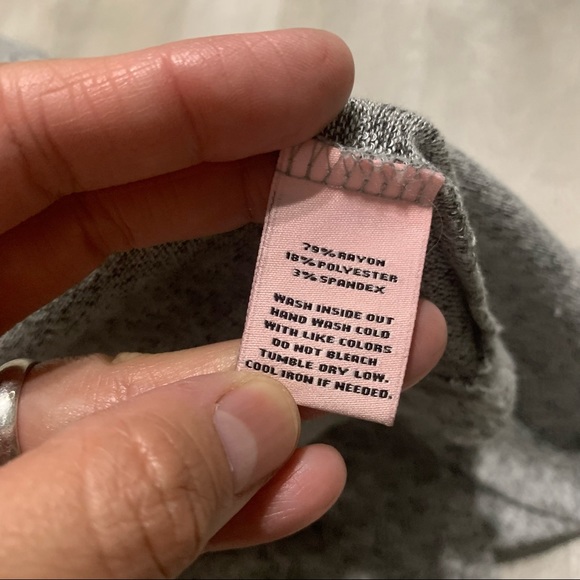 Juicy Couture Gray Sheer Back Cardigan Sweater Sz L - Picture 7 of 8